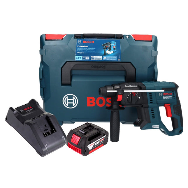 Bosch GBH 18V-21 Professional 18 V 2,0 J Brushless trapano a percussione a batteria + 1x batteria 4,0 Ah + caricabatterie + L-BOXX
