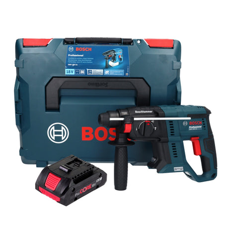 Bosch GBH 18V-21 Professional Akku Bohrhammer 18 V 2,0 J Brushless + 1x ProCORE Akku 4,0 Ah + L-BOXX - ohne Ladegerät