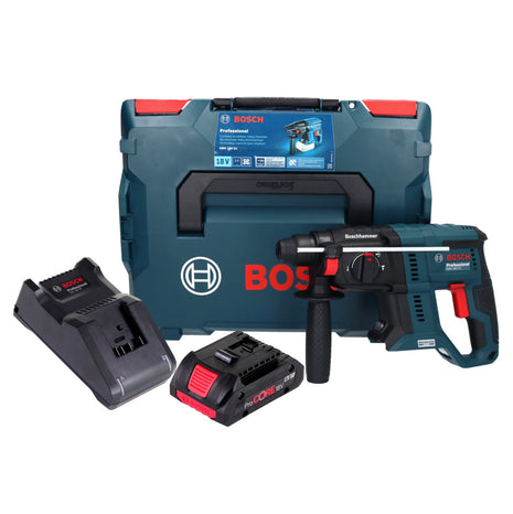 Bosch GBH 18V-21 Taladro percutor inalámbrico profesional 18 V 2,0 J sin escobillas + 1x batería ProCORE 4,0 Ah + cargador + L-BOXX