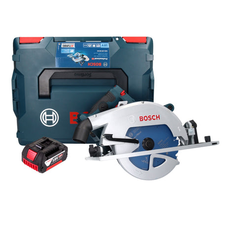 Sierra circular inalámbrica Bosch GKS 18V-68 GC Professional 18 V 190 mm Biturbo Brushless + 1x batería 4,0 Ah + L-BOXX - sin cargador