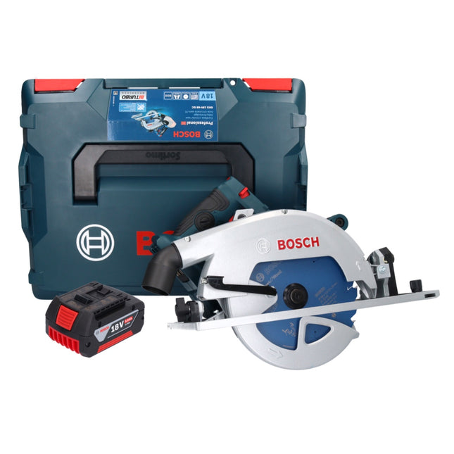 Bosch GKS 18V-68 GC Sega circolare professionale a batteria 18 V 190 mm Biturbo Brushless + 1x batteria ricaricabile 5,0 Ah + L-BOXX - senza caricabatterie