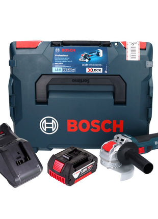 Bosch GWX 18V-7 Professional Akku Winkelschleifer 18 V 125 mm Brushless X-LOCK + 1x Akku 4,0 Ah + Ladegerät + L-Boxx - Toolbrothers