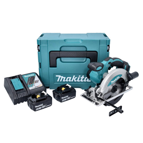 Sega circolare a batteria Makita DSS 610 RGJ 18 V 165 mm + 2x batteria 6,0 Ah + caricabatterie + Makpac