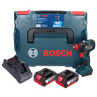 Bosch GDX 18V-200 Professional Akku Drehschlagschrauber 18 V 200 Nm Brushless + 2x Akku 4,0 Ah + Ladegerät + L-BOXX