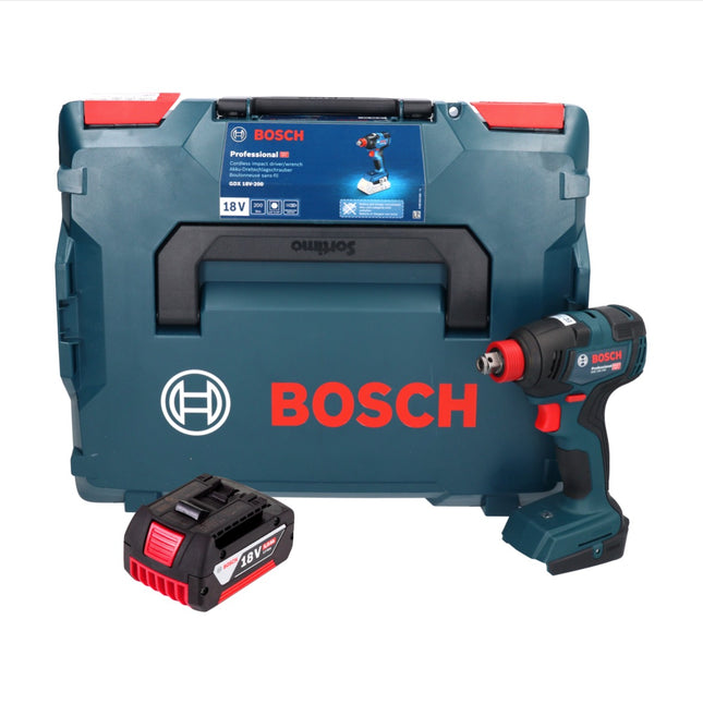 Bosch GDX 18V-200 Avvitatore a impulsi professionale a batteria 18 V 200 Nm brushless + 1x batteria ricaricabile 5,0 Ah + L-BOXX - senza caricabatterie