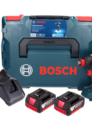 Bosch GDX 18V-200 Professional atornillador de impacto giratorio a batería 18 V 200 Nm sin escobillas + 2x baterías 5,0 Ah + cargador + L-BOXX