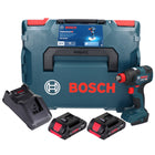 Bosch GDX 18V-200 Avvitatore a impulsi professionale a batteria 18 V 200 Nm senza spazzole + 2x batteria ricaricabile ProCORE 4,0 Ah + caricabatterie + L-BOXX