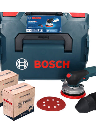 Bosch GEX 18V-125 Professional Akku Exzenterschleifer 18 V 125 mm Brushless + 2x Toolbrothers TURTLE Schleifset + L-BOXX - ohne Akku, ohne Ladegerät