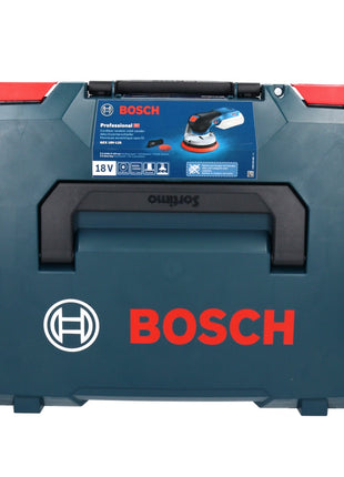 Bosch GEX 18V-125 Ponceuse excentrique professionnelle sur batterie 18 V 125 mm sans balais + 4x set de ponçage Toolbrothers TURTLE + L-BOXX - sans batterie, sans chargeur