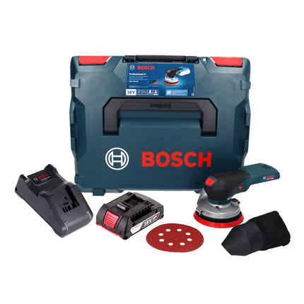 Bosch GEX 18V-125 Professional Akku Exzenterschleifer 18 V 125 mm Brushless + 1x Akku 2,0 Ah + Ladegerät + L-BOXX
