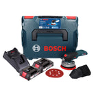 Bosch GEX 18V-125 Professional Akku Exzenterschleifer 18 V 125 mm Brushless + 2x Akku 2,0 Ah + Ladegerät + L-BOXX