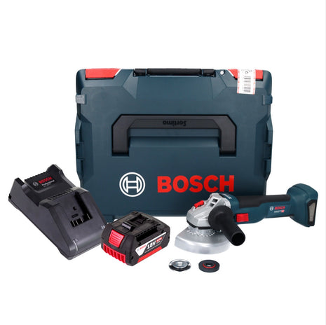 Bosch GWS 18V-10 Profesjonalna akumulatorowa szlifierka kątowa 18 V 125 mm bezszczotkowa + 1x akumulator 4,0 Ah + ładowarka + L-Boxx