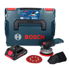 Lijadora excéntrica a batería Bosch GEX 18V-125 Professional 18 V 125 mm sin escobillas + 1x batería ProCORE 4,0 Ah + L-BOXX - sin cargador