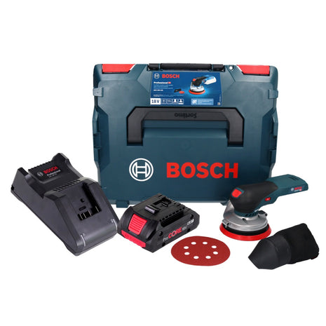 Bosch GEX 18V-125 Professional Akku Exzenterschleifer 18 V 125 mm Brushless + 1x ProCORE Akku 4,0 Ah + Ladegerät + L-BOXX