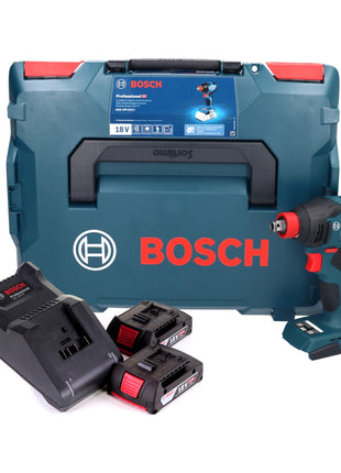 Bosch GDX 18V-210 C Atornillador de impacto giratorio inalámbrico profesional 18 V 210 Nm sin escobillas + 2x batería 2,0 Ah + cargador + módulo de conectividad + L-Boxx