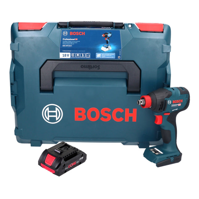 Avvitatore a impatto a batteria Bosch GDX 18V-210 C Professional 18 V 210 Nm Brushless + 1x batteria ProCORE 4,0 Ah + modulo di connettività + L-Boxx - senza caricabatteria