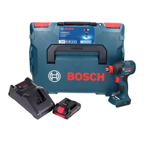 Bosch GDX 18V-210 C Atornillador de impacto giratorio inalámbrico profesional 18 V 210 Nm sin escobillas + 1x batería ProCORE 4,0 Ah + cargador + módulo de conectividad + L-Boxx