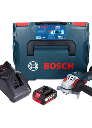 Bosch GWS 18V-15 SC Professional Akku Winkelschleifer 18 V 125 mm Brushless + 1x Akku 4,0 Ah + Ladegerät + L-BOXX