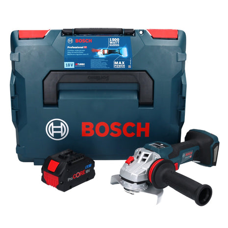 Bosch GWS 18V-15 SC Professional Meuleuse angulaire sans fil 125mm Brushless 18V + 1x Batterie ProCORE 8,0 Ah + Coffret L-BOXX - sans chargeur