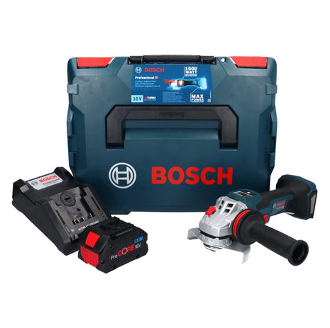 Bosch GWS 18V-15 SC Professional amoladora angular a batería 18 V 125 mm sin escobillas + 1x batería ProCORE 8,0 Ah + cargador + L-BOXX