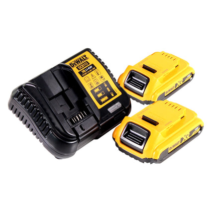DeWalt DCL 077 D2 Faro da lavoro LED a batteria 12 V 18 V 2000 lm IP54 + 2x batteria ricaricabile 2,0 Ah + caricatore