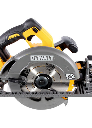 Sierra circular inalámbrica DeWalt DCS 576 NT 54 V FlexVolt 190 mm + riel guía + T-STAK - sin batería, sin cargador