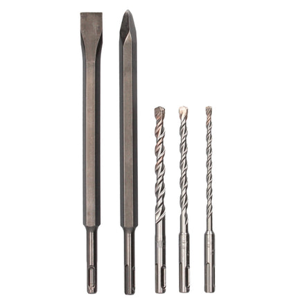 Metabo BH 18 LTX BL 16 trapano a percussione a batteria 18 V 1,3 J SDS plus Brushless + set di punte e scalpelli da 5 pezzi + metaBOX - senza batteria, senza caricabatterie