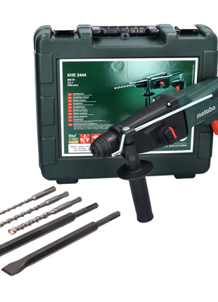 Metabo KHE 2444 Kombihammer 800 W SDS plus 2,3 J + 5 tlg. Bohrer und Meißel Set + Koffer