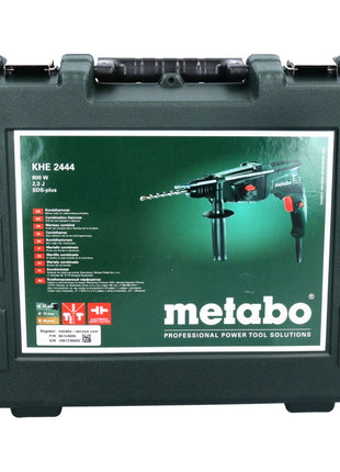 Metabo KHE 2444 Kombihammer 800 W SDS plus 2,3 J + 5 tlg. Bohrer und Meißel Set + Koffer