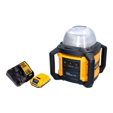 DeWalt DCL 074 D1 Akumulatorowy reflektor budowlany 18 V 5000 lm 4000 kelwinów + 1x akumulator 2,0 Ah + ładowarka