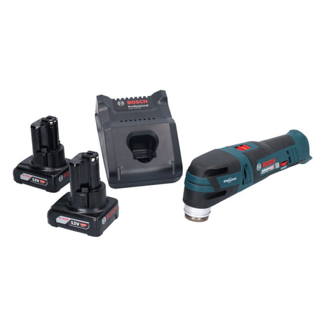 Bosch GOP 12V-28 Professional Découpeur-ponceur sans fil Starlock Brushless + 2x Batteries 6,0 Ah + Chargeur