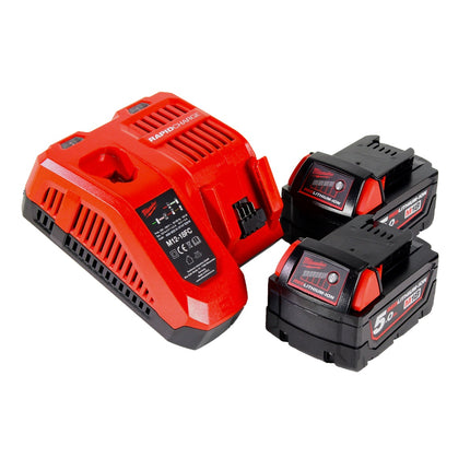 Router a batteria Milwaukee M18 FTR-502X 18 V brushless + 2x batteria 5,0 Ah + caricabatterie + moduli router + scatola HD