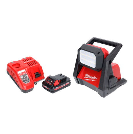 Milwaukee M18 HOAL-301FC Lampe de chantier LED sans fil 4000lm 18V + 1x Batterie 3,0Ah + Chargeur