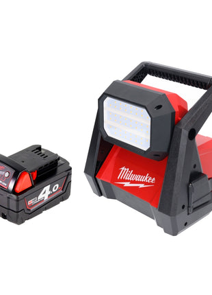 Milwaukee M18 HOAL-401 Lampe de chantier LED sans fil 4000lm 18V + 1x Batterie 4,0Ah - sans chargeur