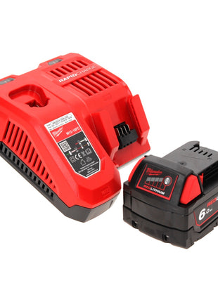 Milwaukee M18 HOAL-601FC Lampe LED pour projecteur de chantier à batterie 18 V 4000 lm + 1x batterie 6,0 Ah + chargeur