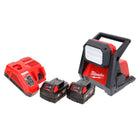 Milwaukee M18 HOAL-602FC foco de construcción con batería LED 18 V 4000 lm + 2x baterías 6,0 Ah + cargador