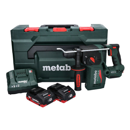 Metabo KH 18 LTX BL 24 Akku Bohrhammer 18 V 2,2 J SDS Plus Brushless ( 601713800 ) + 2x Akku 4,0 Ah + Ladegerät + metaBOX
