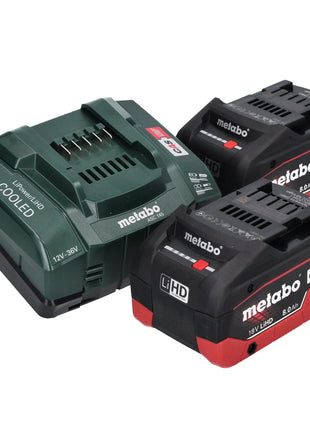 Metabo KH 18 LTX BL 24 Akku Bohrhammer 18 V 2,2 J SDS Plus Brushless + 2x Akku 8,0 Ah + Ladegerät + metaBOX