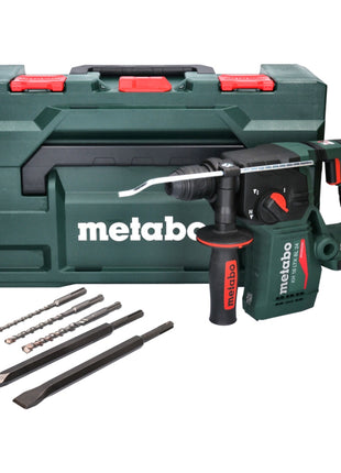 Metabo KH 18 LTX BL 24 Marteau perforateur sans fil 18 V 2,2 J SDS Plus Brushless + 5 pces. jeu de forets et burins + metaBOX - sans accu, sans chargeur