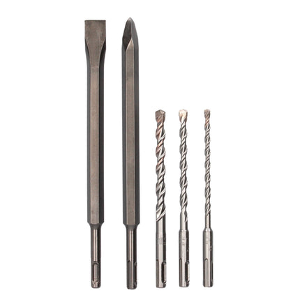 Metabo KH 18 LTX BL 24 trapano a percussione a batteria 18 V 2,2 J SDS Plus Brushless + set di 5 punte e scalpelli + metaBOX - senza batteria, senza caricabatterie