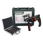 Martillo combinado Metabo KHE 2445 800 W 2,4 J SDS plus + juego de taladro y cincel 13 piezas + estuche