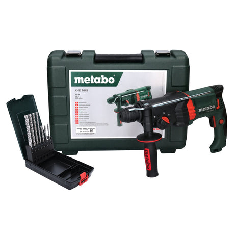 Marteau combiné Metabo KHE 2645 850 W 2,9 J SDS plus + jeu de 7 forets + coffret