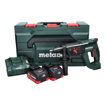 Metabo KH 18 LTX 24 martello combinato a batteria 18 V 2,1 J SDS plus + 2x batteria 8,0 Ah + caricatore + metaBOX