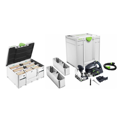 Festool DOMINO XL DF 700 EQ-Plus Dübelfräse 720 W ( 576426 ) + 128 tlg. Dübel Sortiment ( 576792 ) - Toolbrothers