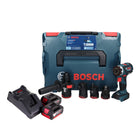 Bosch GSR 18V-60 FC Professional Akku Bohrschrauber 18 V 60 Nm Brushless + 2x Akku 4,0 Ah + Ladegerät + Aufsätze + L-Boxx - Toolbrothers