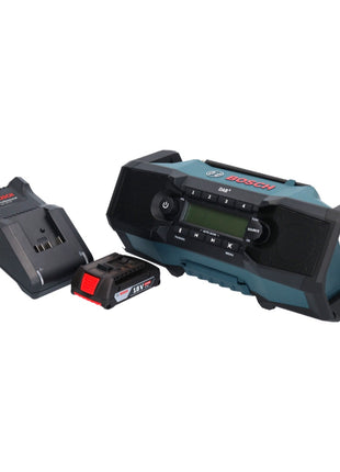 Bosch GPB 18V-2 SC Radio de obra con batería profesional 18 V DAB+ Bluetooth AUX + 1x batería 2,0 Ah + cargador