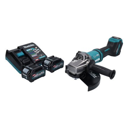 Makita GA 038 GD2 Smerigliatrice angolare a batteria 40 V max. 230 mm Brushless XGT + 2x batteria 2,5 Ah + caricabatteria