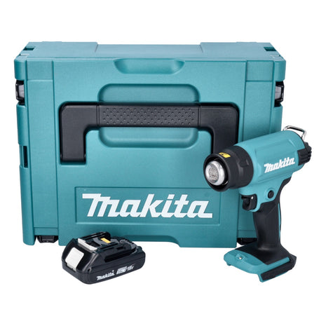 Makita DHG 180 A1J soplador de aire caliente a batería 18 V 550 °C + 1x batería 2,0 Ah + Makpac - sin cargador