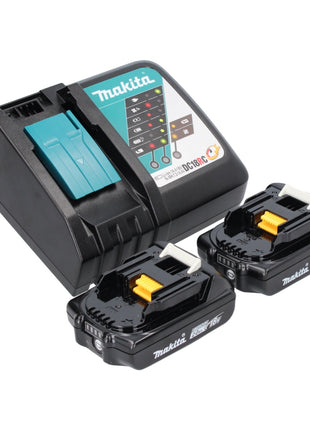 Makita DHG 180 RAJ Pistolet air chaud sans fil 18 V 550 C + 2x batterie rechargeable 2,0 Ah + chargeur + Makpac