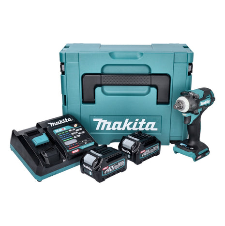 Makita TW 004 GD201 clé à chocs sans fil 40 V max. 1/2" 350 Nm XGT Brushless + 2x batterie 2,5 Ah + chargeur + Makpac